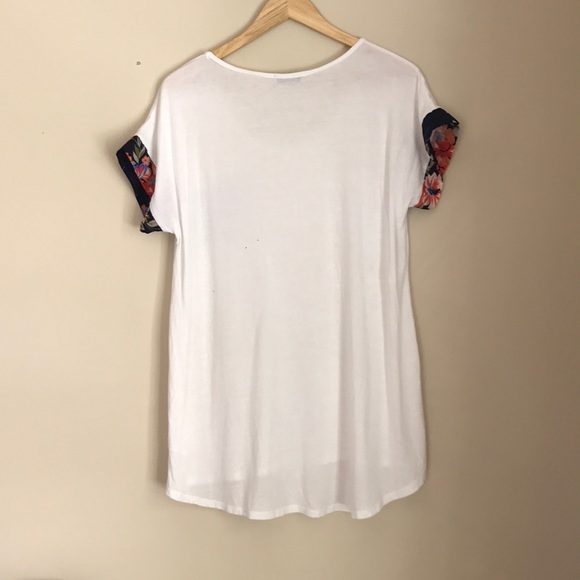 White Floral Tee - Picture 3 of 5